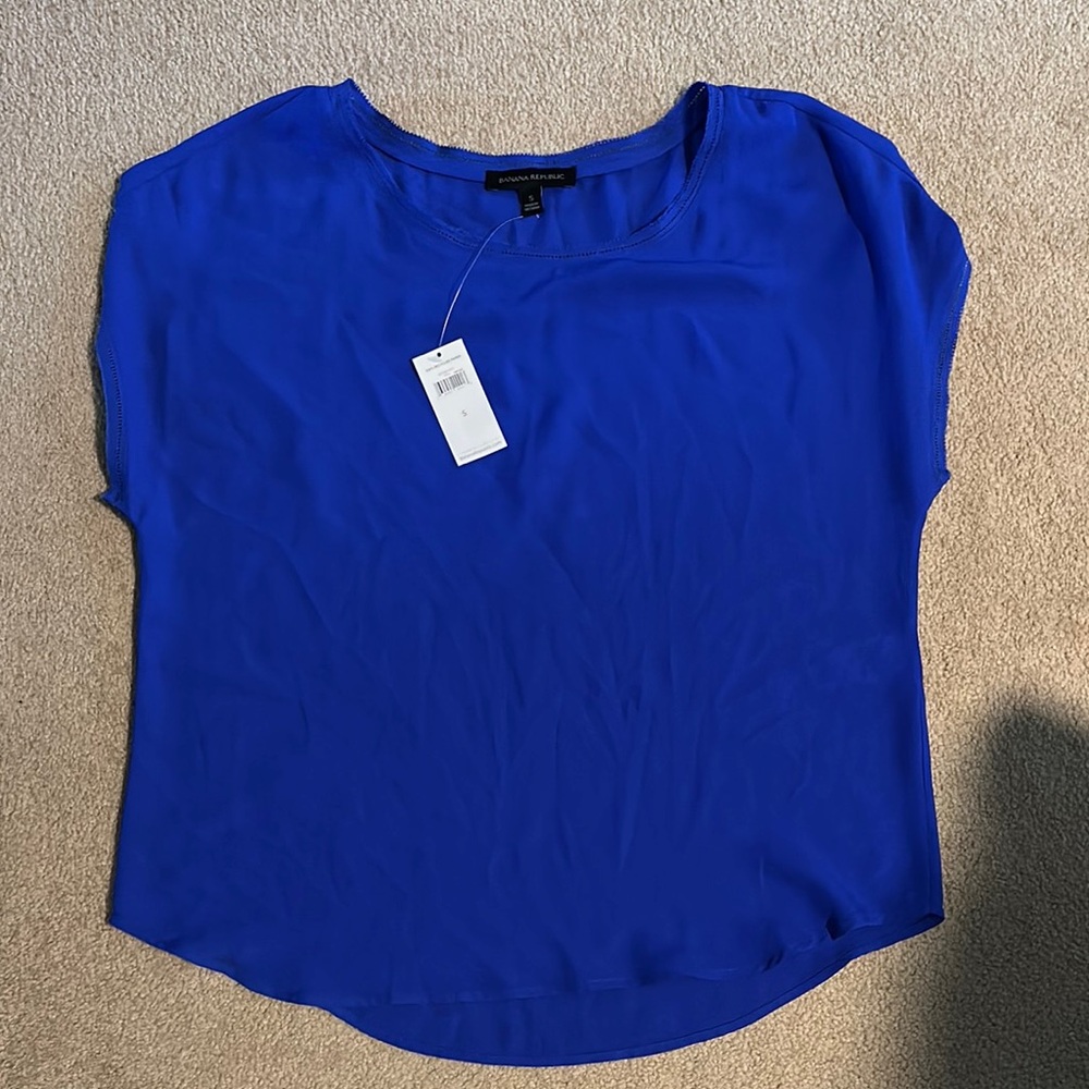 Banana Republic NWT Women's Royal Blue Top Blouse size S